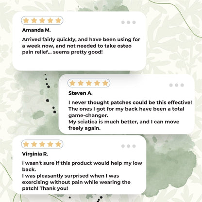 Natural Back Pain Relief Patches